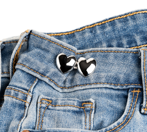 silver fit fixer hearts for adjusting jean waist